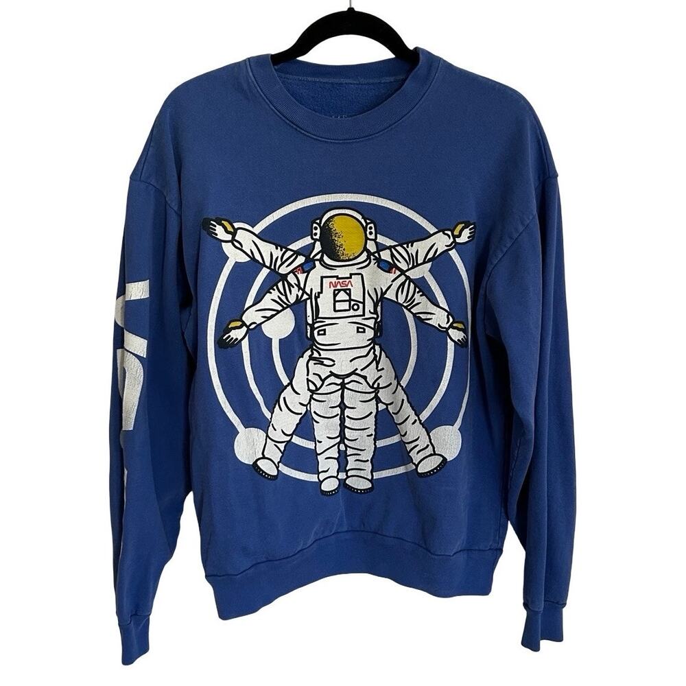 Kid Cudi x NASA 2022 "To The Moon" Tour Crewneck Sweatshirt Blue